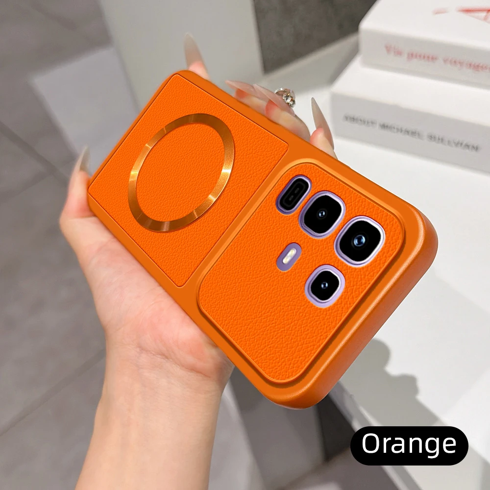 Luxury Leather Matte Magnetic Soft TPU Phone Case