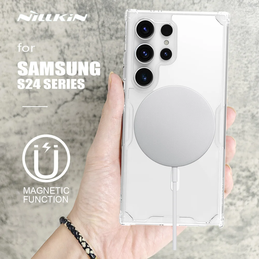 Магнитный силиконовый чехол Nillkin для Samsung Galaxy S24 Ultra / S24 Plus / S24