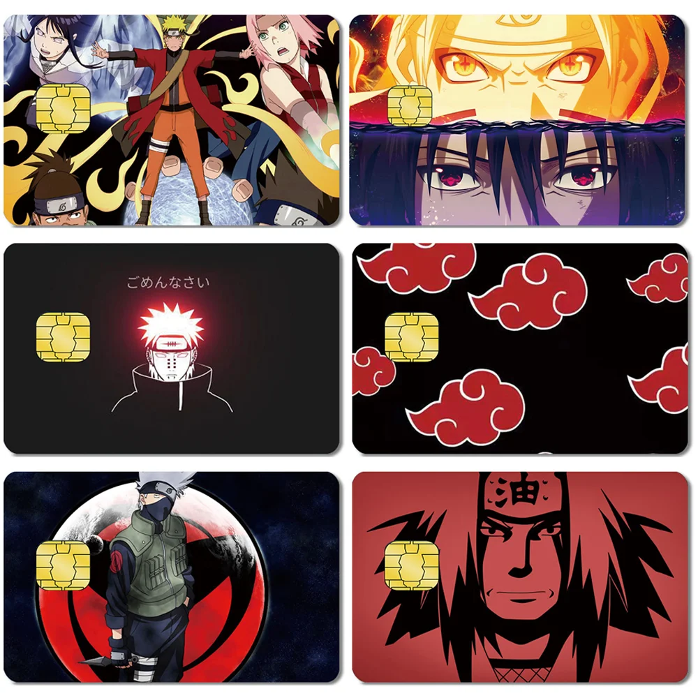 

Naruto Anime Sasuke Itachi Jiraiya Stickers Collection Scratch-resistant and Waterproof for Bank Credit Card Small Chip Gifts