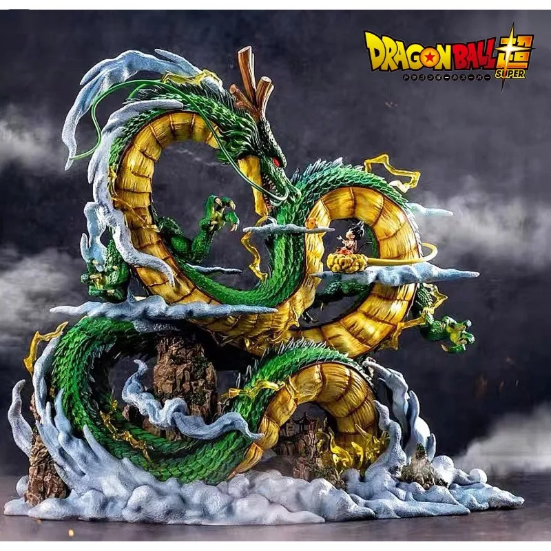 

45cm Anime Dragon Ball Z Figure Son Goku Wish Dragon Shenron Action Figure PVC Model Statue Collection Desktop Decoration