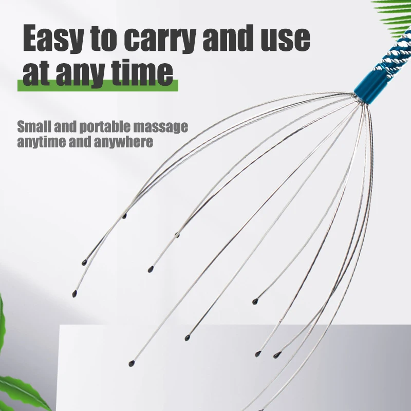 1pcs Head Massager Scratching Octopus Scalp Tool Non Soul Extractor Divine Tool Extraction Health and Wellness Head Therapy