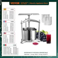 VEVOR 1.6 Gal/6L Manual Fruit Wine Press Maker Stainless Steel Household Nature Vegetables Juice Making Machine for Home Kitchen 1