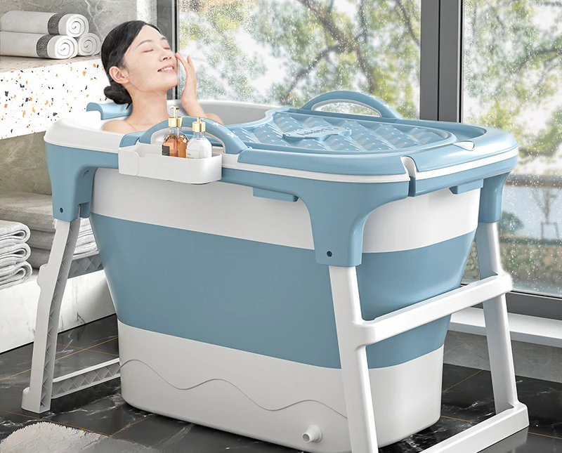 

Bath bucket Adult foldable bathtub Bath Tub household whole body adult thick tub Bath bucket Children's bath bucket