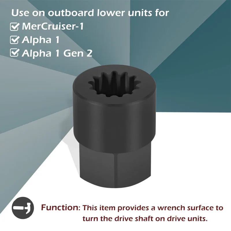 NONY Boat Tools Drive Shaft Adapter Fit For Mercruiser Alpha One/ Alpha One Gen II Replaces For OEM# 90220 18-9854 91-56775T