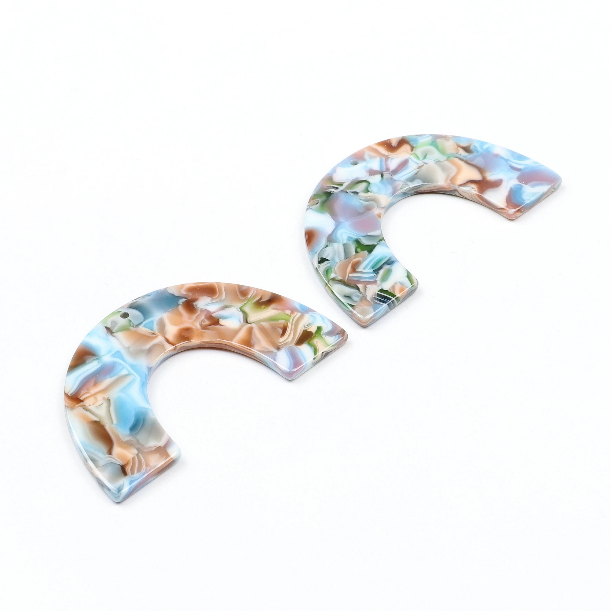 Schildpatt Damen Acryl Charms,U-förmiger Anhänger, Bohemian Leopard Ohrring Befunde, Schmuck hand gefertigte Accessoires, 50x31mm – Detail 18