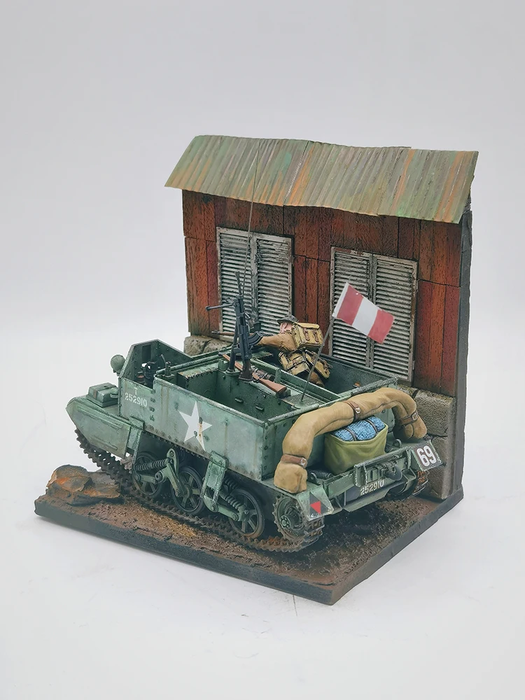 

Разобранные аксессуары для сцены 1/35, длина 11 см, ширина 9,5 см, высота 11 см, искусственная полимерная фигурка, Неокрашенная