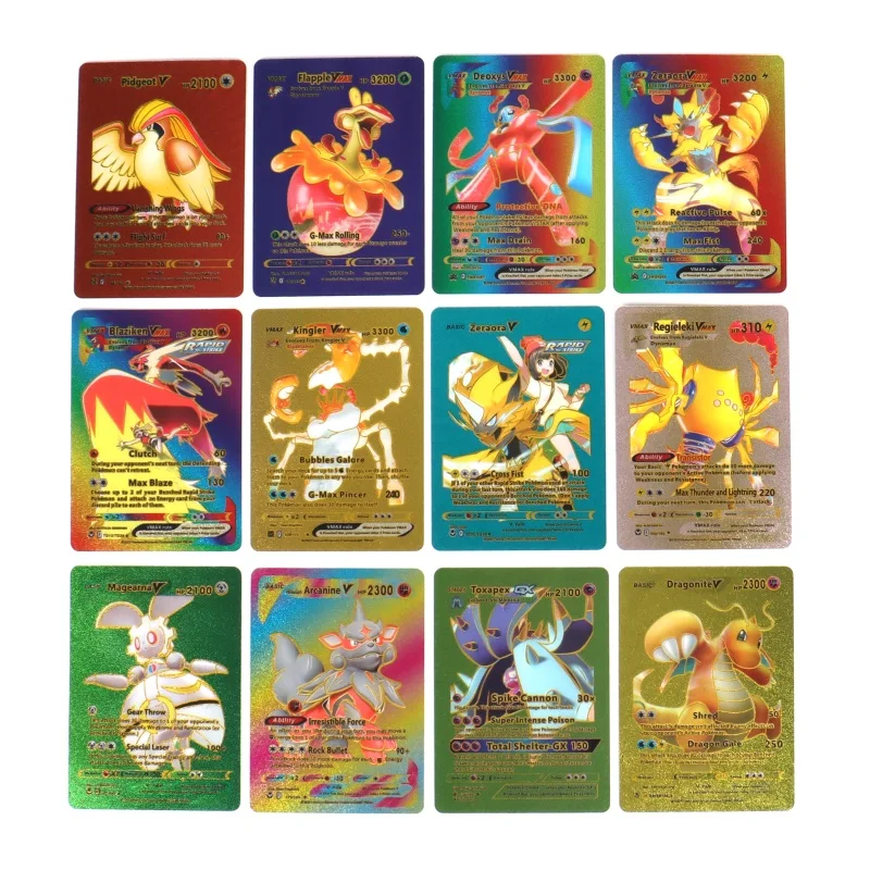 Gold Pokemon cards Pikachu