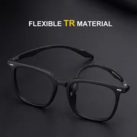 UVLAIK TR90 grand cadre de lunettes carrées femmes hommes mode surdimensionné lunettes myopes optique Prescription lunettes cadre 5