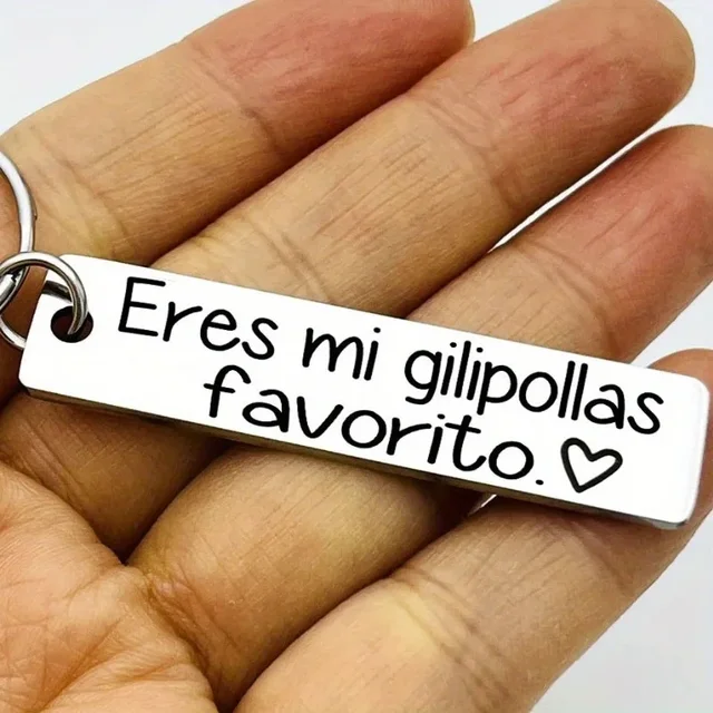1PC Spanish Espanol Eres Mi Favorito Funny Keychain Gift for Boyfriend Husband Brother El Esposo El Novio 1