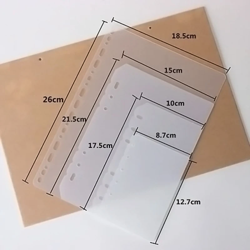 2-Piece Set: Plastic Loose-Leaf Index Dividers