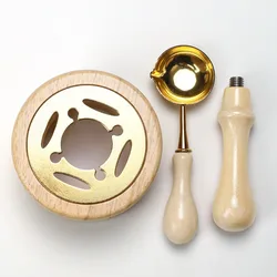 Retro Seal Kit with Silicone Stamps for Crafting and Soap Making (3PCS - BEIGE)
