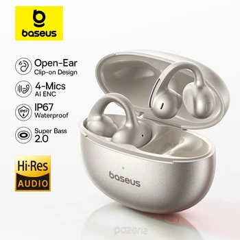 Baseus MC1 Pro auriculares inalámbricos con Clip para la oreja Bluetooth 6,0 auriculares Ultra abiertos de alta resolución pendientes con Clip ENC de 4 micrófonos en los oídos 1