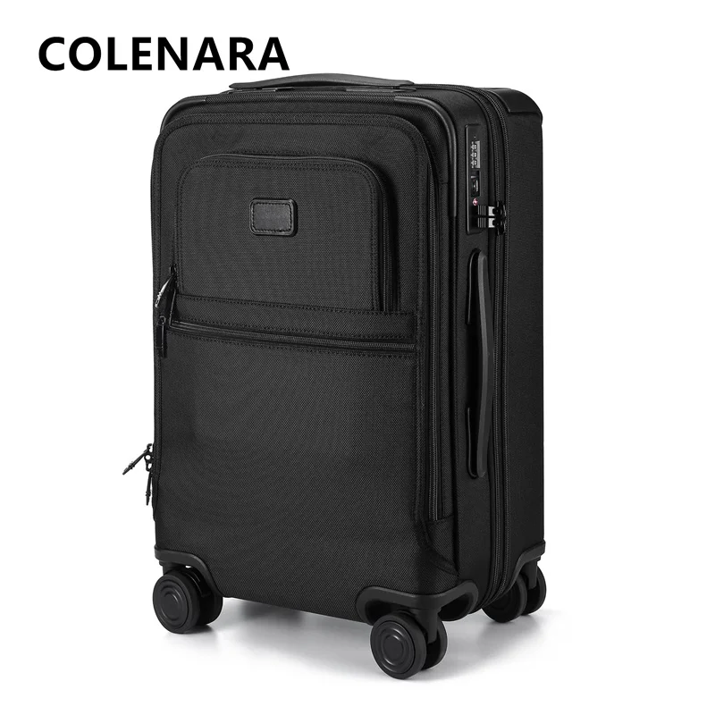 COLENARA Travel Suitcase Oxford Cloth Expandable Trolley Case Laptop Travel Bag 20 Inch Boarding Box with Wheels Rolling Luggage