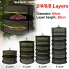 2-8 Layers Drying Net for Herbs Hanging Basket Folding Dry Rack Herb Drying Net Dryer Bag Mesh For Flowers Buds Plants Organizer 1