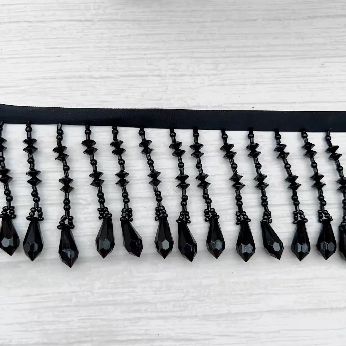 7cm 폭 아크릴 크리스탈 비즈 프린지, 드레스 댄스웨어 의상 꾸뛰르 부티크 램프쉐이드 비즈 트림 태슬, DIY 바느질 용품