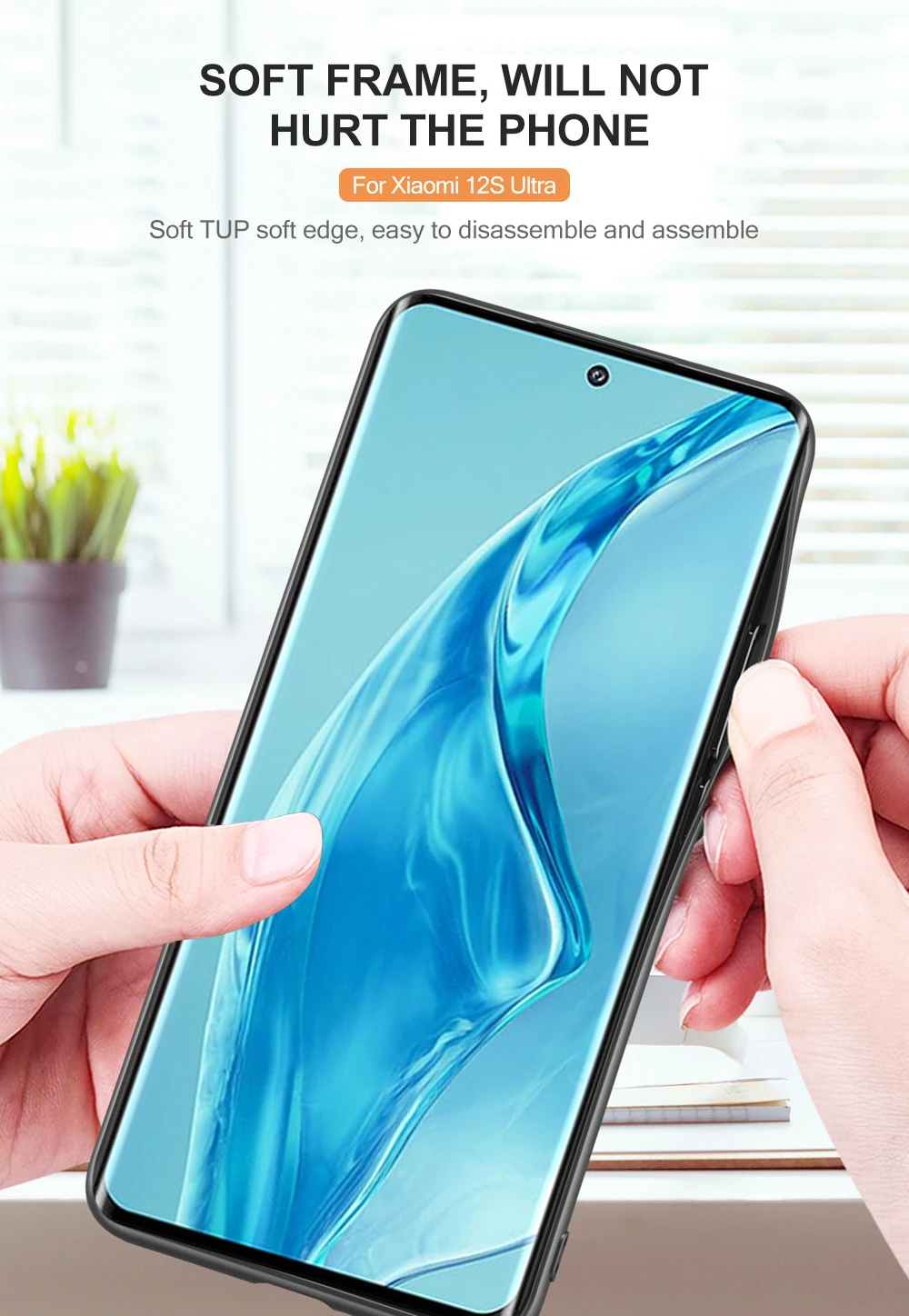 Sima bőr textúrájú telefontok a Xiaomi Mi12SUltra Xiomi Mi 12S Ultra 5G tokhoz, TPU élvédő Coque Xiaomi12S_voghion.com