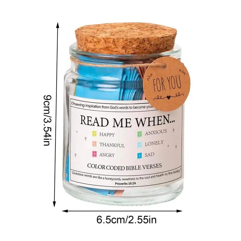 Read Me When Bible Verses Jar Creative Glass Prayer Jar With Bible Verses Blessings And Gratitude Jar With Versatile Scripture 6