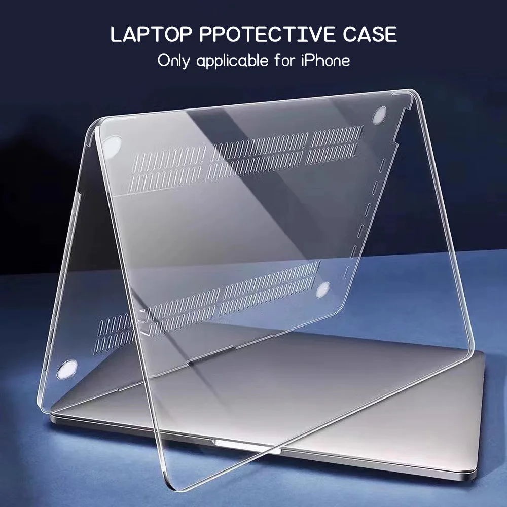 Sleek Clear Protective Laptop Case Cover - Air & Pro Series