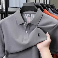 Polo à manches courtes 100% coton haut de gamme marque de luxe mode Paul poney broderie Golf hommes tops Business Casual t - shirt 2
