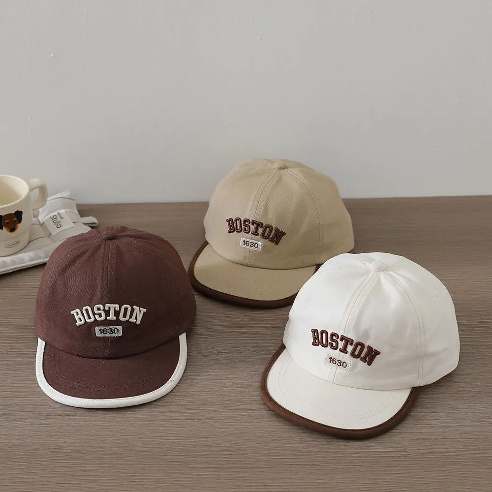 Kinder-Hip-Hop-Mütze, 49–52 cm, 3–8 Jahre, Frühling, Sommer, Baby-Baseballkappe, verstellbarer Sonnenschutz mit Buchstaben-Stickerei, für Jungen und Mädchen – Detail 9