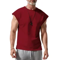 Amazon transfrontalier vêtements pour hommes été nouveau t-shirt sans manches jeunesse décontracté ample mince gilet hommes 5