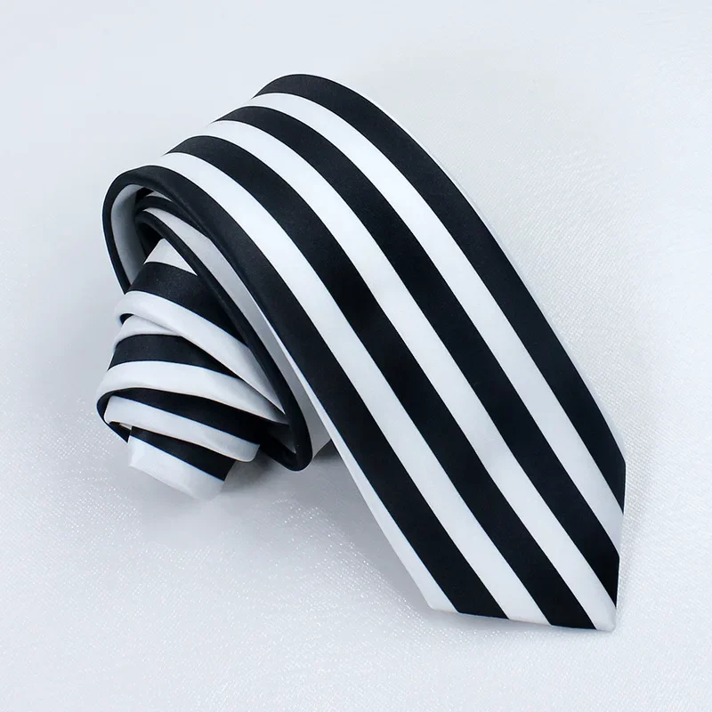 Goro Akechi Cosplay Tie Black White Stripe Necktie Cosplay Costume Prop Halloween Accessory neck tie,anime necktie,cosplay necktie,anime tie