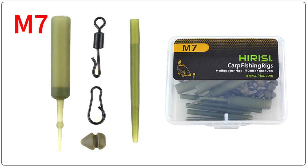Description Picture 2 of item10 Sets Carp Fishing Rig Kit Fishing Swivel Snaps Fishing Helicopter Rig Hook Sleeve Fishing Accessories
