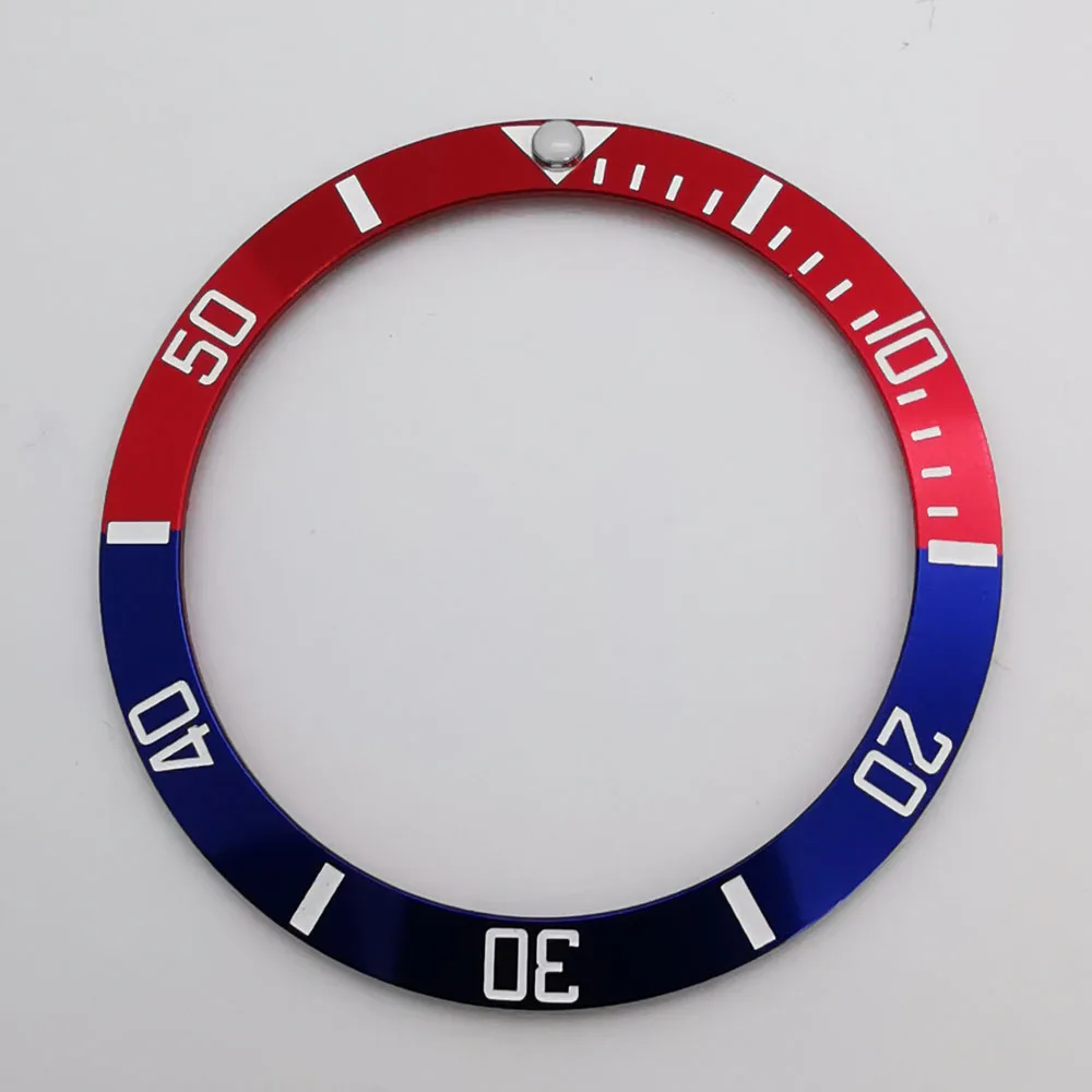 

Watch Bezel 38mm Blue Red/Black Red Watch Bezel Insert Fit 40mm Automatic Men's Watch