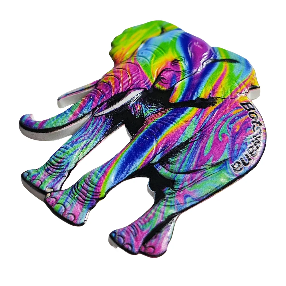 Botswana 3D Elephant Fridge Magnet Souvenir Gift Resin Handmade Botswana Refrigerator Magnet Home Decoration Collection
