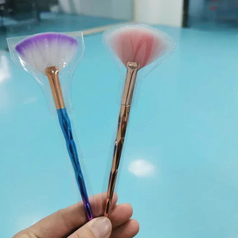 5pcs Fan Brushes Facial Brushes Soft Makeup Brush Cosmetic Applicator Tools Wooden Handle and Soft Fiber for Glycolic Peel Mask 6