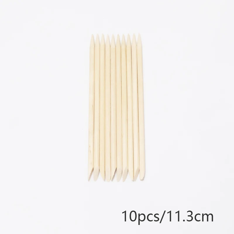 Nail Art Orange Wood Cuticle Sticks - Precision Manicure Tools for Gel Polish and Nail Design