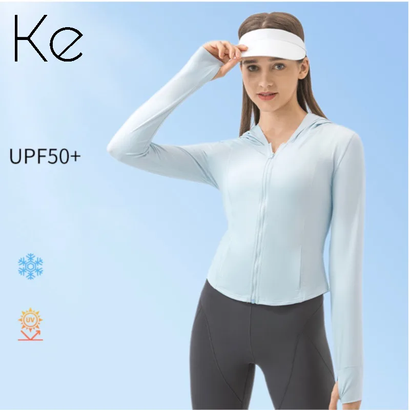 

KE802 summer new UPF50+ sunscreen clothing women's outdoor sunshade anti-ultraviolet skin clothing women's jacket