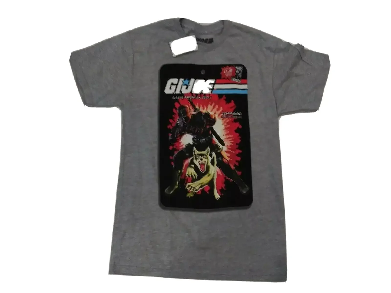 Gi Joe Cobra Commander Snake Eyes T-Shirt Grey Retro Action Figure Tee Mens New