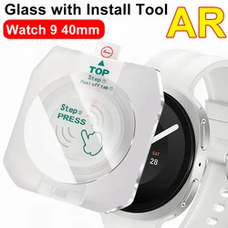 Premium Tempered Glass Screen Protector with Auto - Alignment Installation Kit - 1 Pack (A - For Watch 9 40mm)