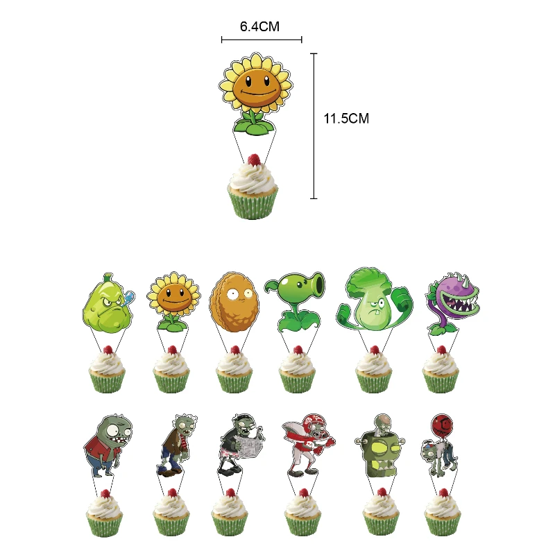The New Plant Vs Zombies Theme Kids Happy Birthday Party Decoration Supplies party decorations