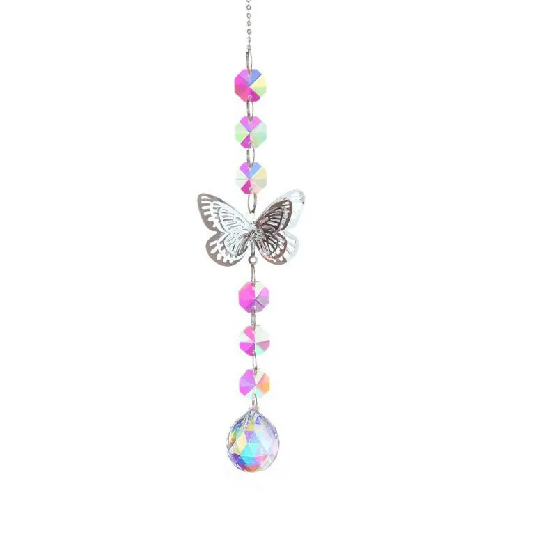 1PC Suncatcher Crystal Window Wind Chimes Light Catcher Rainbow Prism Shiny Chakra Crystal Hanging Pendant Home Decoration