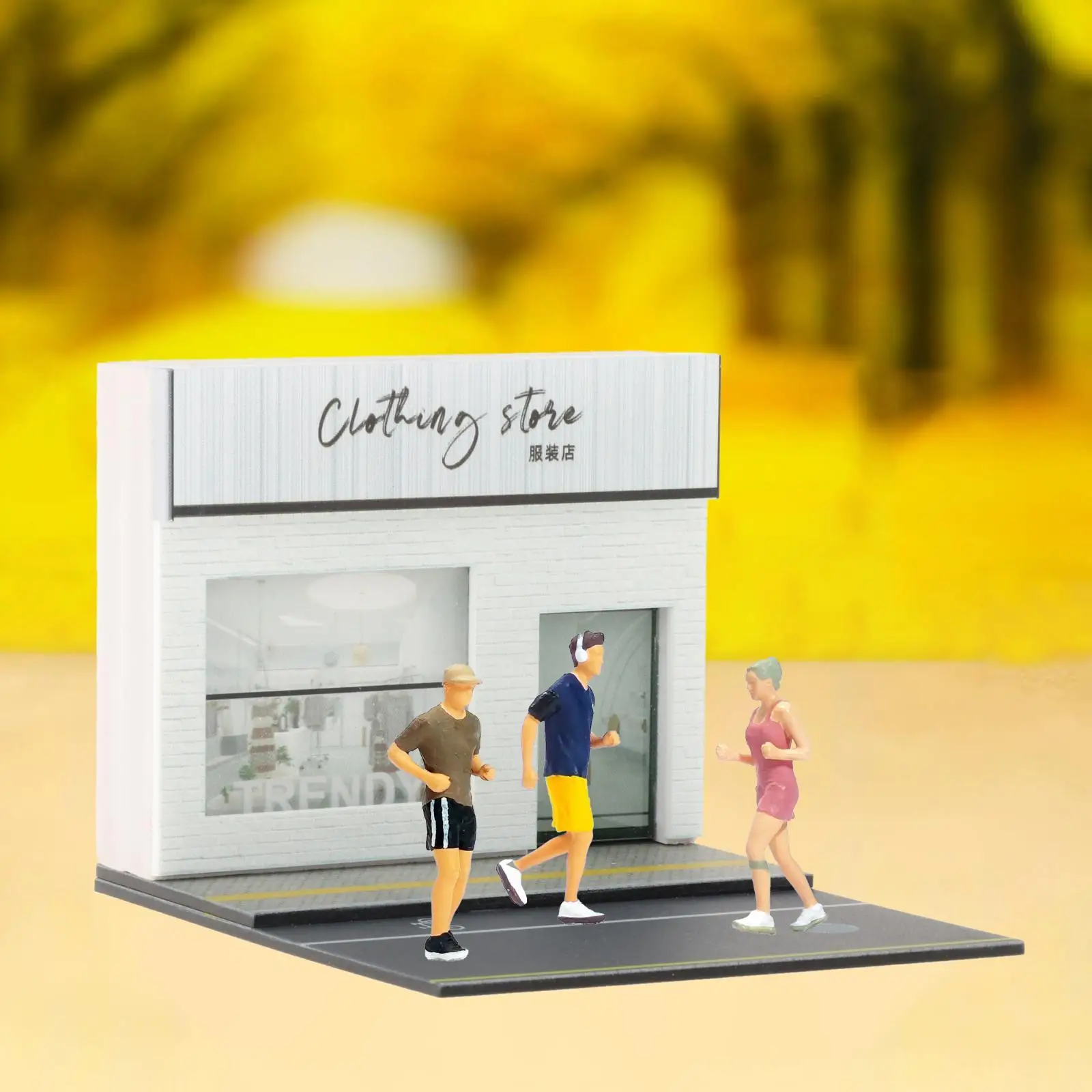 

1:64 Diorama Model Simulation Diy Buildings Kits Miniature Layout for Doll House Accessories Micro Landscape Collection Ornament