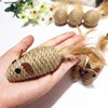 Sisal False Mouse Cat Toy Bite Resistance Stuffed Toy Interactive Cat Toy Simulation Mice Kitten Self-Playing Plush Toys 3