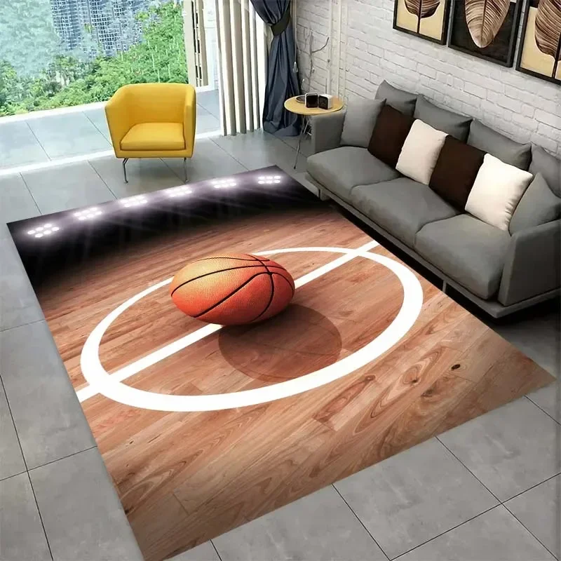 Basketball pattern carpet home decor living room bedroom carpet kitchen balcony non-slip mat bathroom accessories birthday gift