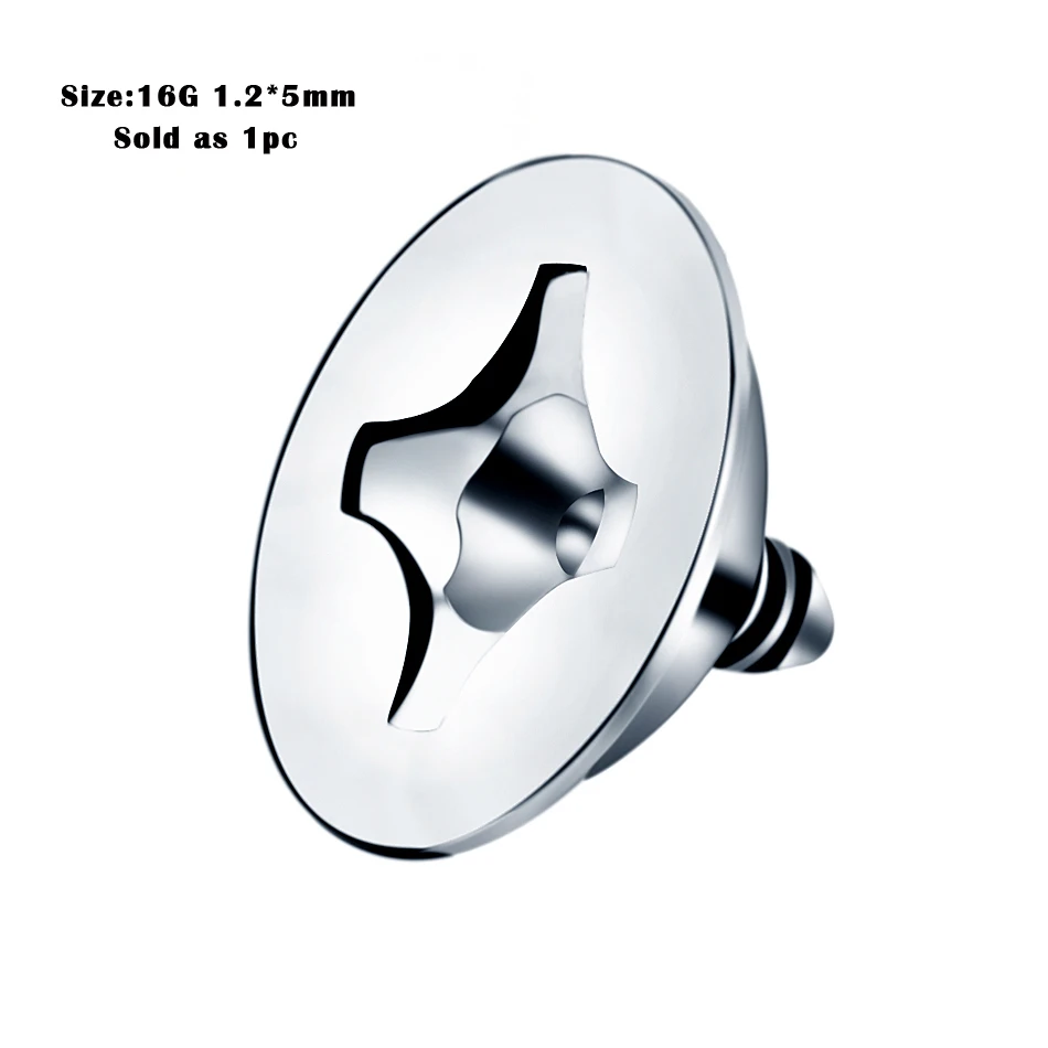 1PC G23 등급 티타늄 피부 앵커 탑 마이크로 피부 드라이버 표면 피부 피어싱 티타늄 키트 Pircing Rings 바디 쥬얼리