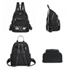Fashion Nylon Backpack For Women Embroidery Design Student School Bag Leisure Travel Rucksack Popular Girl Commuting Sac A Dos 5