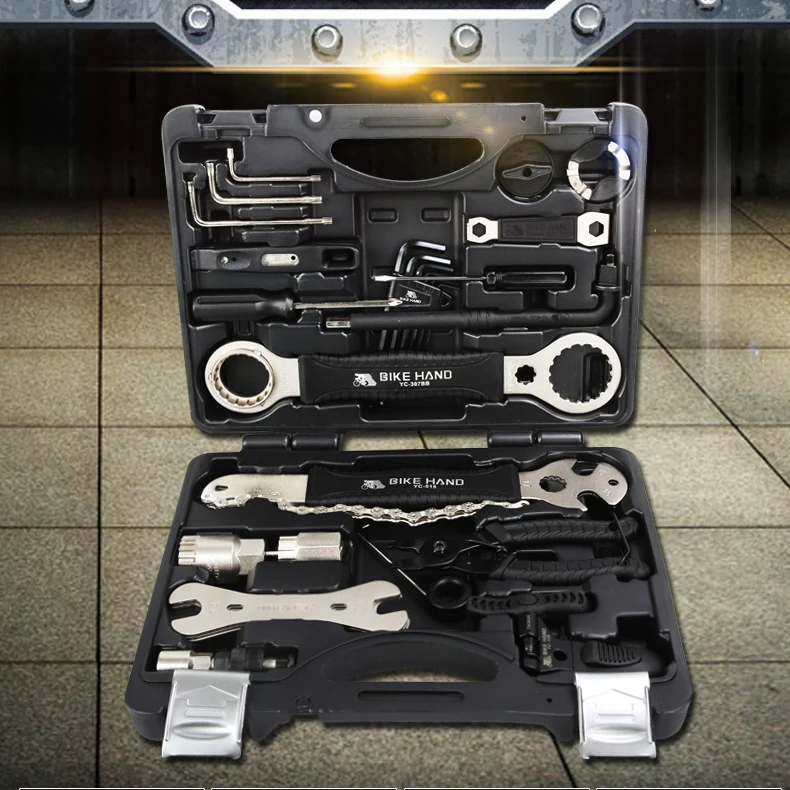 IceDONz-Kit d'outils de réparation de vélo multifonctionnel, boîte