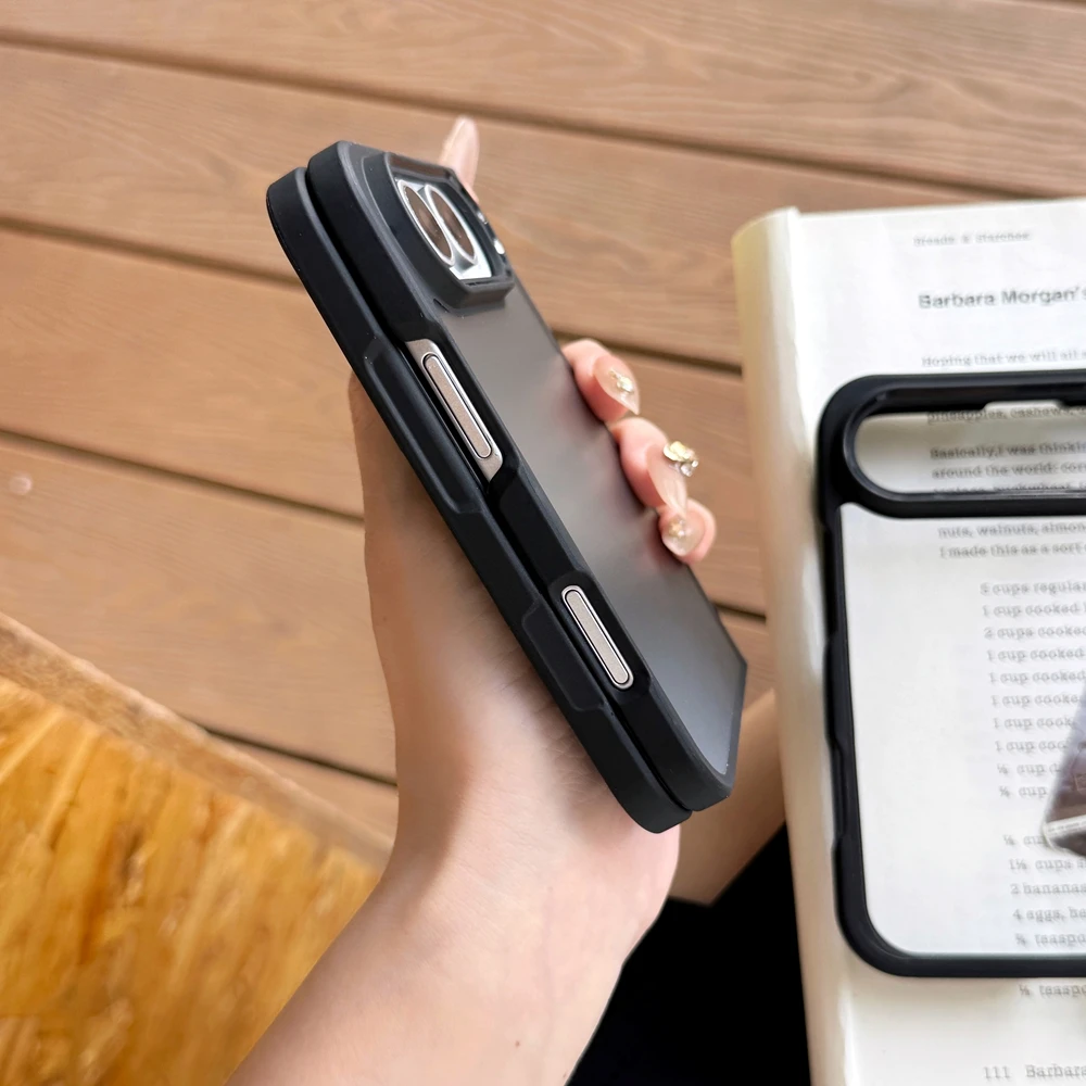 Luxury Translucent Matte Ultra-Thin Shockproof Case with Metal Connector