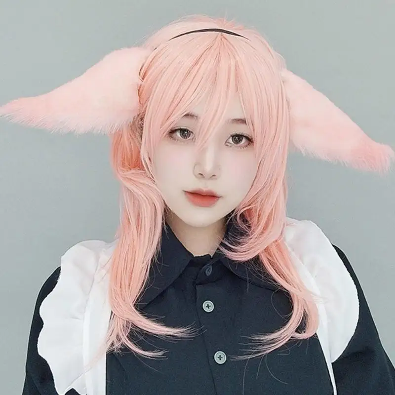 39bd Frau Pink Foxes Ohren Stirnband Make -up Ornamente Halloween Party Haare Dekore – Detail 9