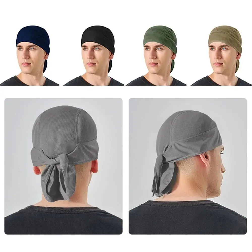 

Elasticity Riding Mesh Durag Fashion Sweat-wicking Quick-dry Pirate Hat Headband Cosplay Beanie Motorcycling