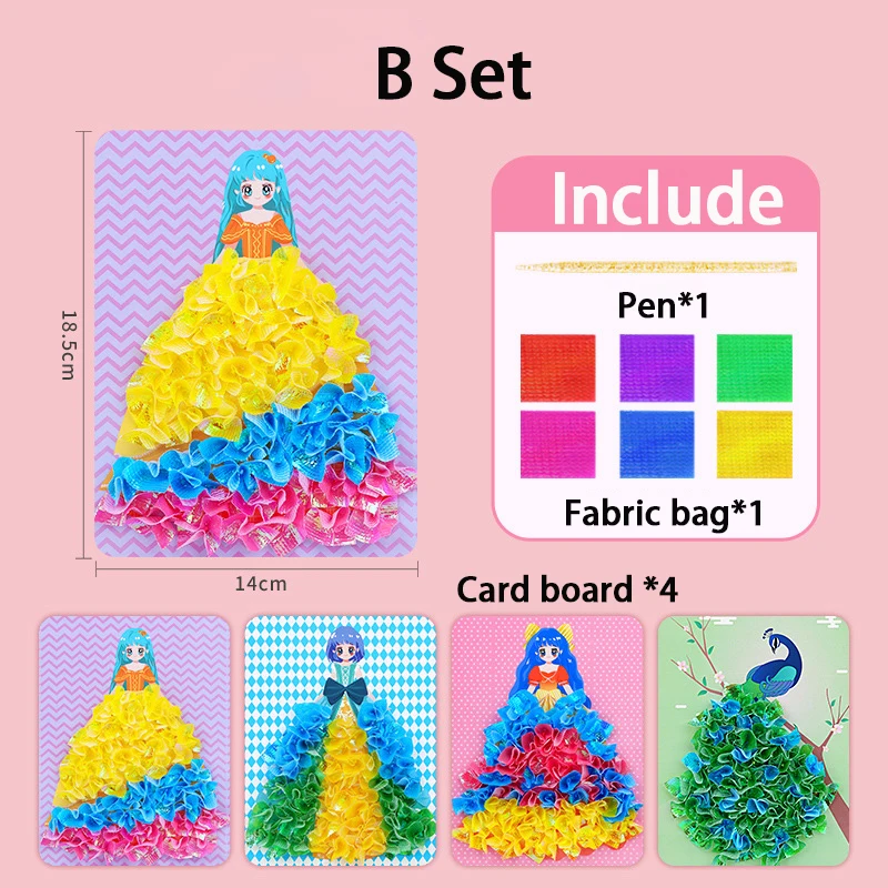 DIY Dress-Up Princess and Peacock Poke Art Craft Kit