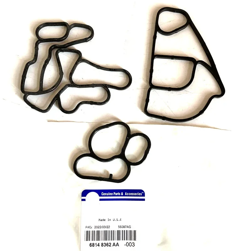 NBJKATO Engine Oil Cooler Gasket Kits 3PCS Set for Jeep Grand Cherokee 3.0 CRD 2011 -