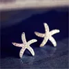 Uini-Tail hot new 925 Tibetan silver temperament fashion starfish micro-set stud earrings simple personality exquisite sweet 1