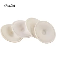 4Pcs/pack Breast Pads Spill Prevent Bra Pad Soft Cotton Washable Reusable Absorbency Breast Feeding Nursing Pad 2