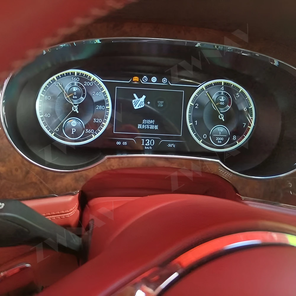 

Для Bentley Bentayga ЖК Цифровая кластерная панель Виртуальная кабина инструмент Спидометр плата головное устройство